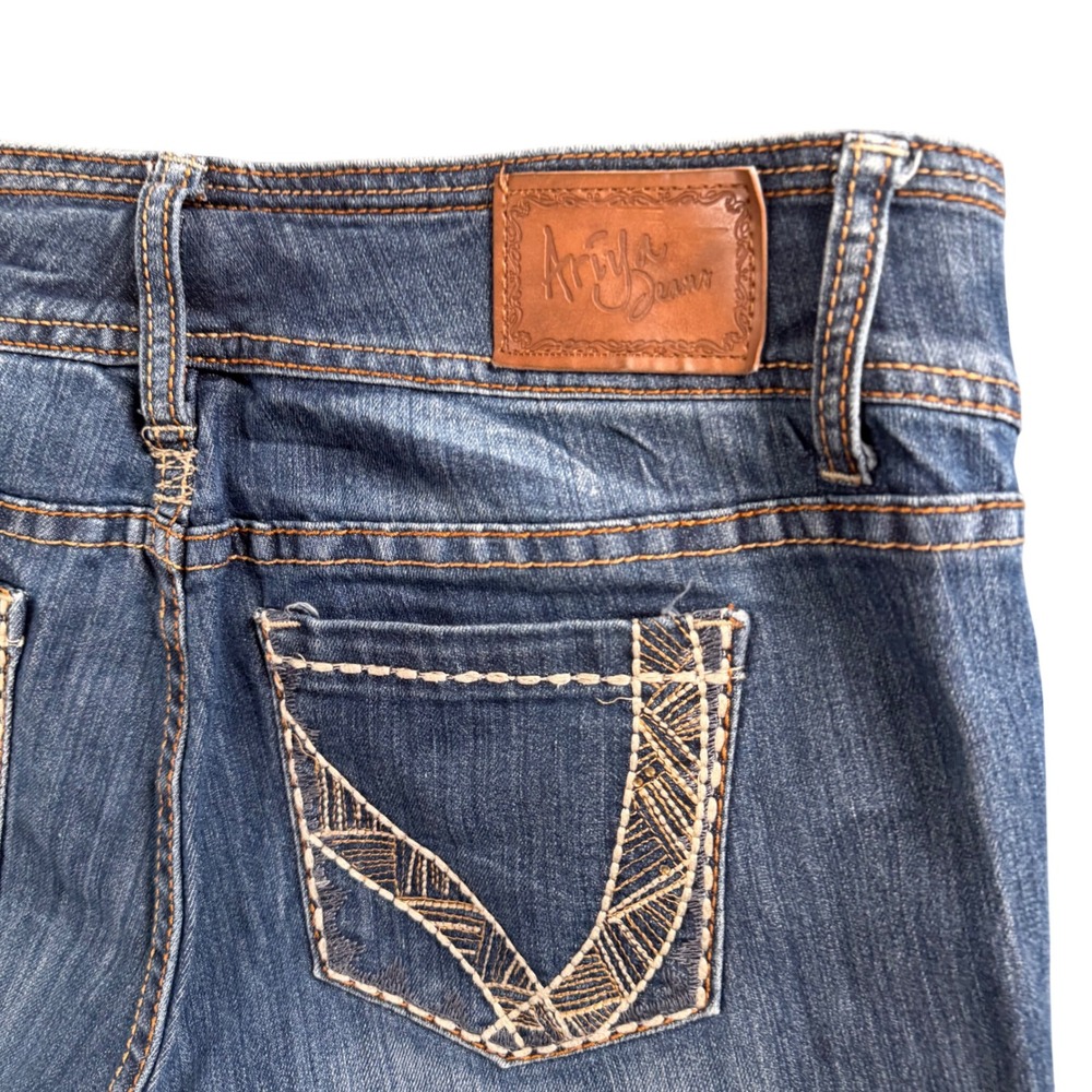 Ariya Y2K Low Rise Flare Jean 13/14 Y2K Distressed Indie Sleaze Fairy‎ Grunge - Picture 6 of 13